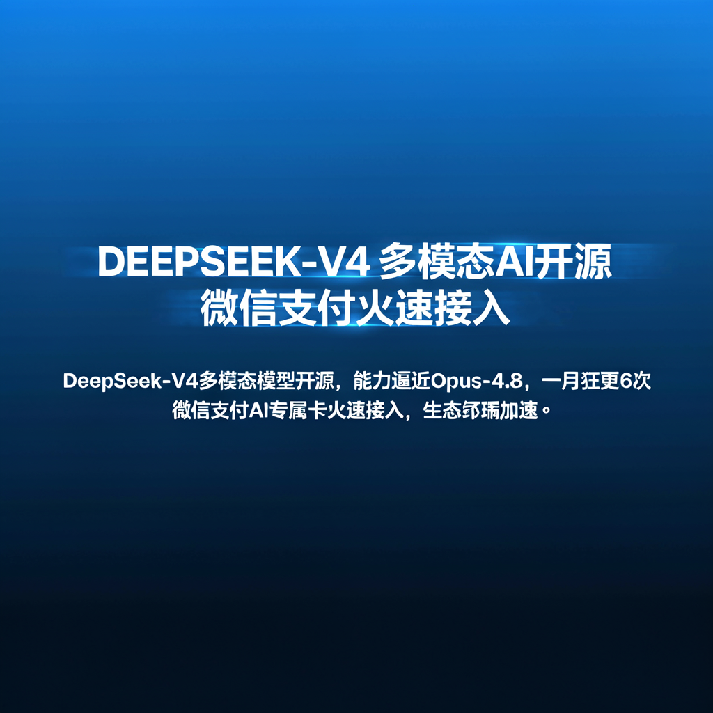 DeepSeek-V4多模态AI开源，微信支付火速接入