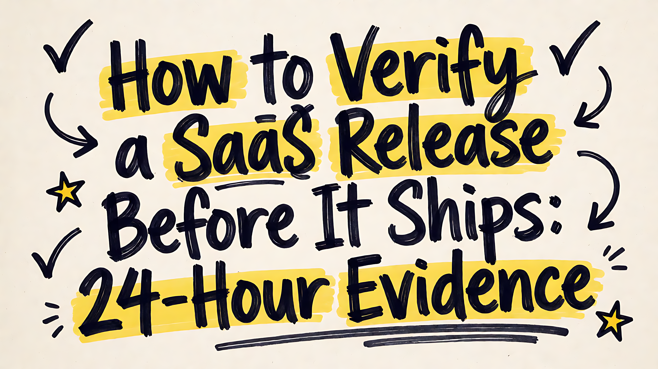 Title card: How to Verify a SaaS Release Before It Ships: 24-Hour Evidence