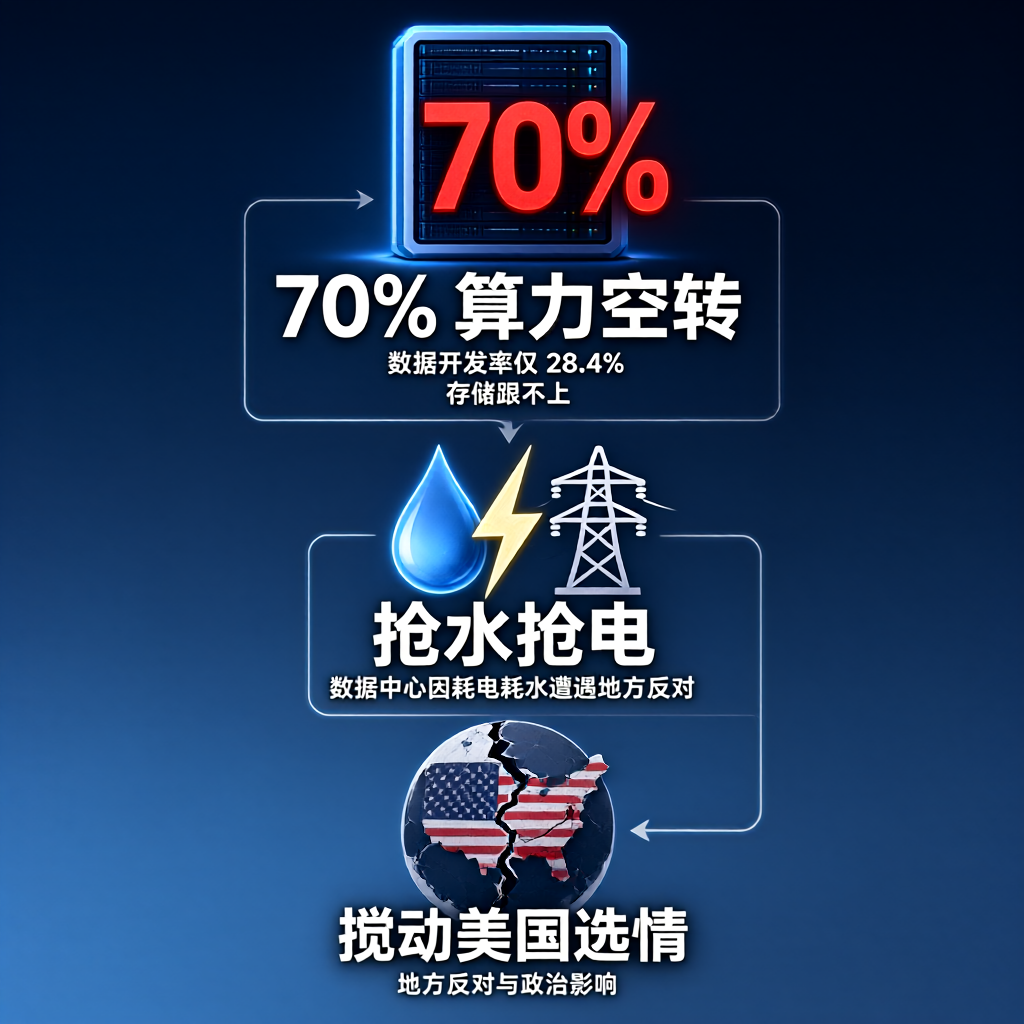 70%算力空转，AI数据中心还在抢水抢电