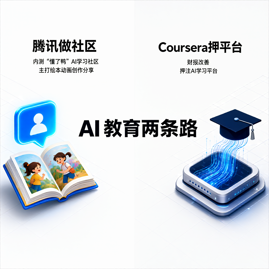AI教育两条路：腾讯做社区，Coursera押平台