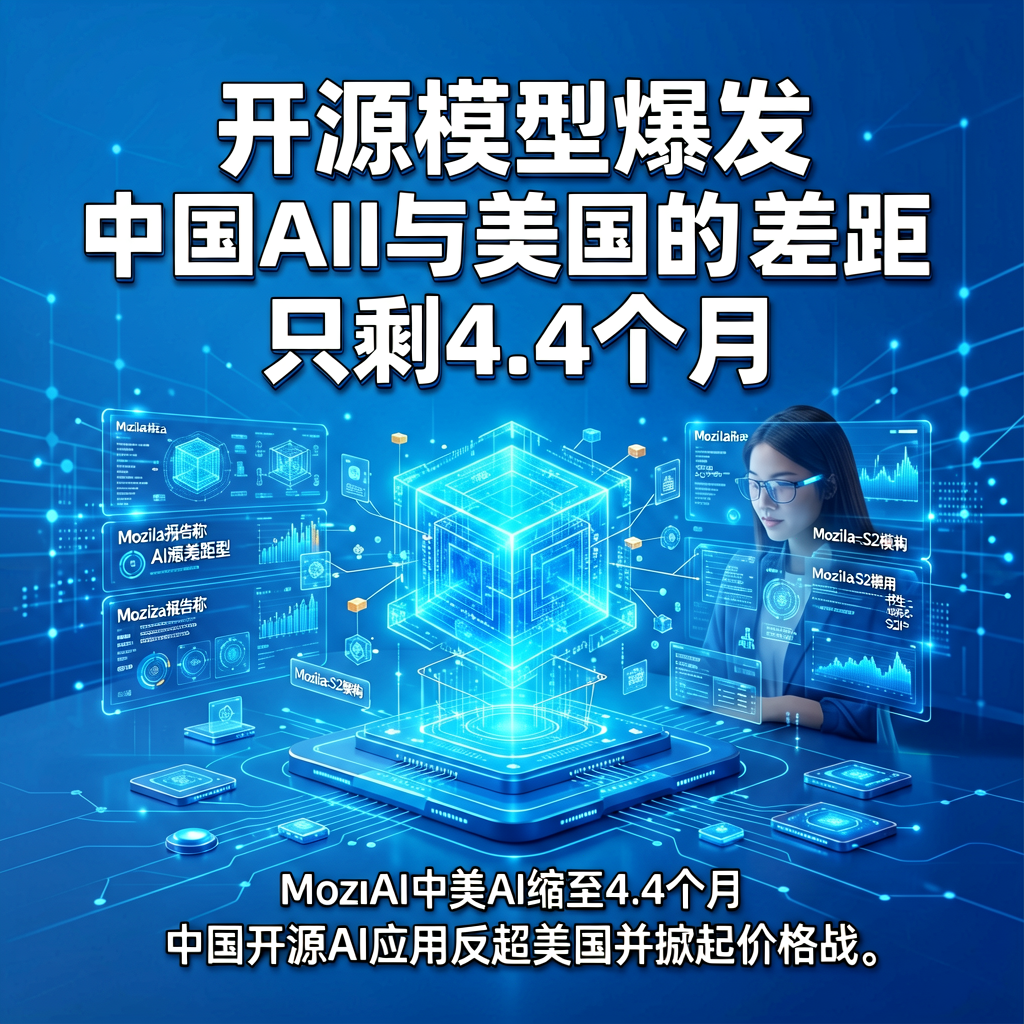 开源模型爆发，中国AI与美国的差距只剩4.4个月