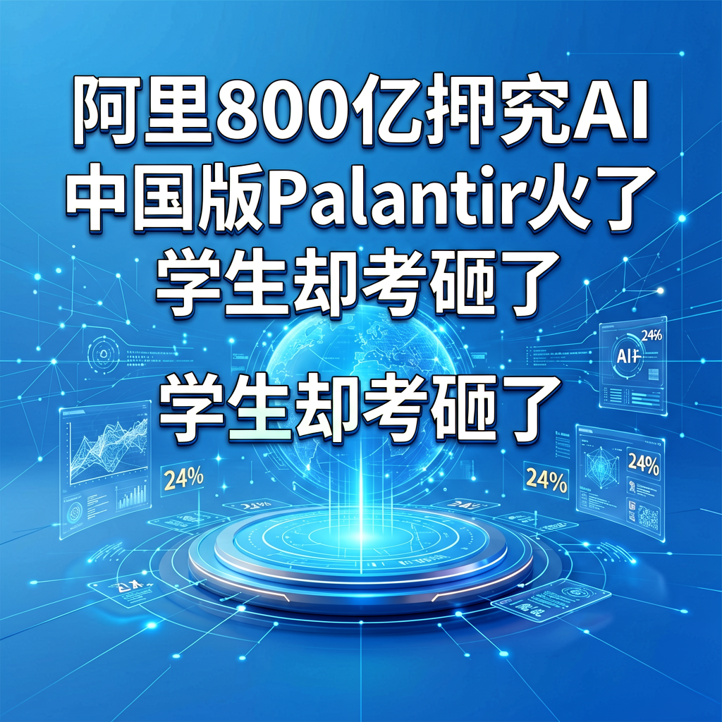 阿里800亿押注AI，中国版Palantir火了，学生却考砸了