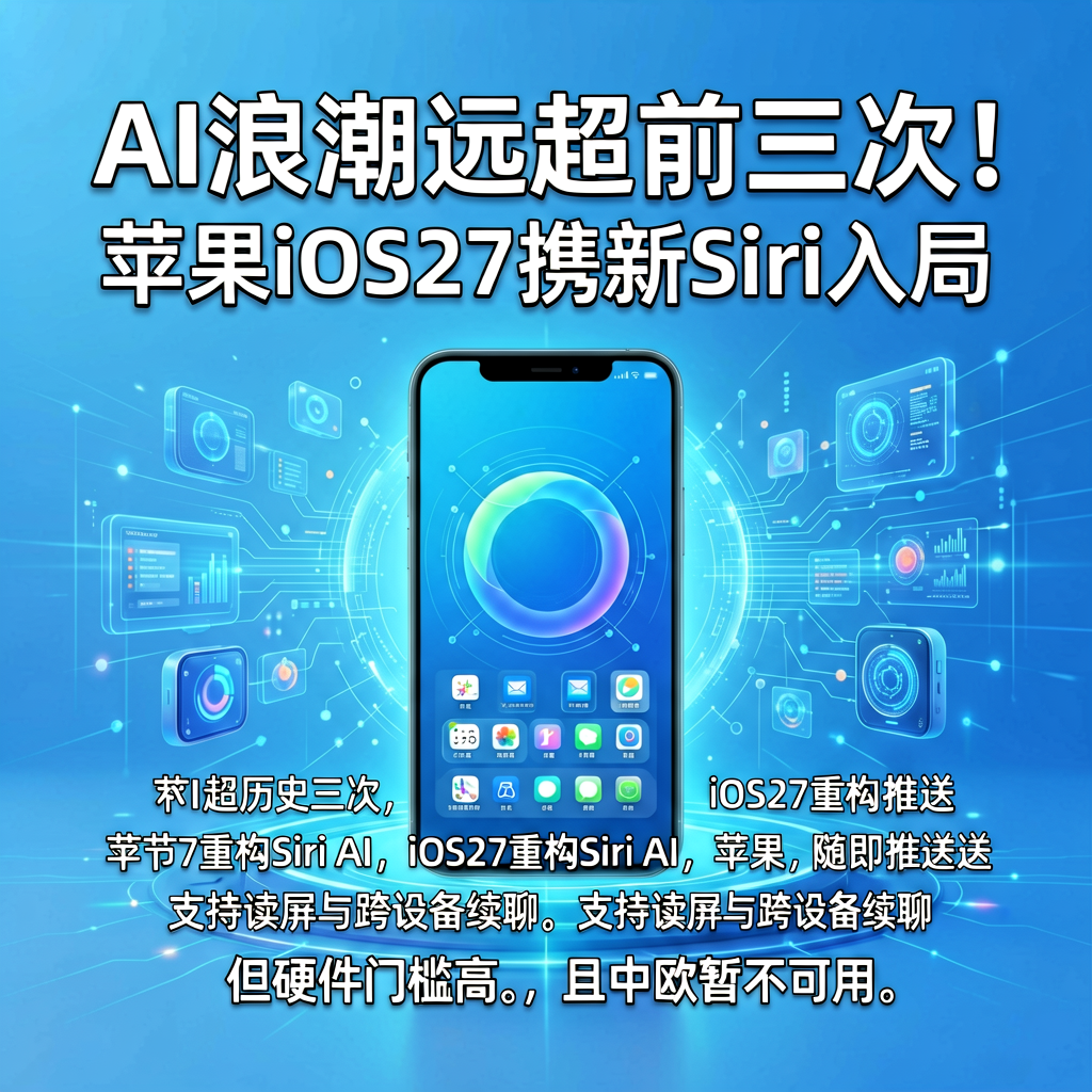 AI浪潮远超前三次！字节定调，苹果iOS27携新Siri入局