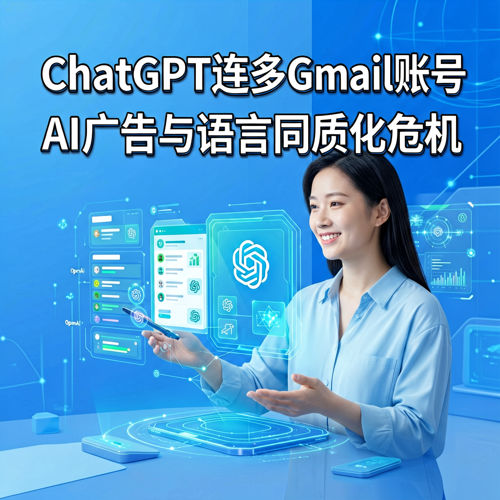 ChatGPT连多Gmail账号，AI广告与语言同质化危机