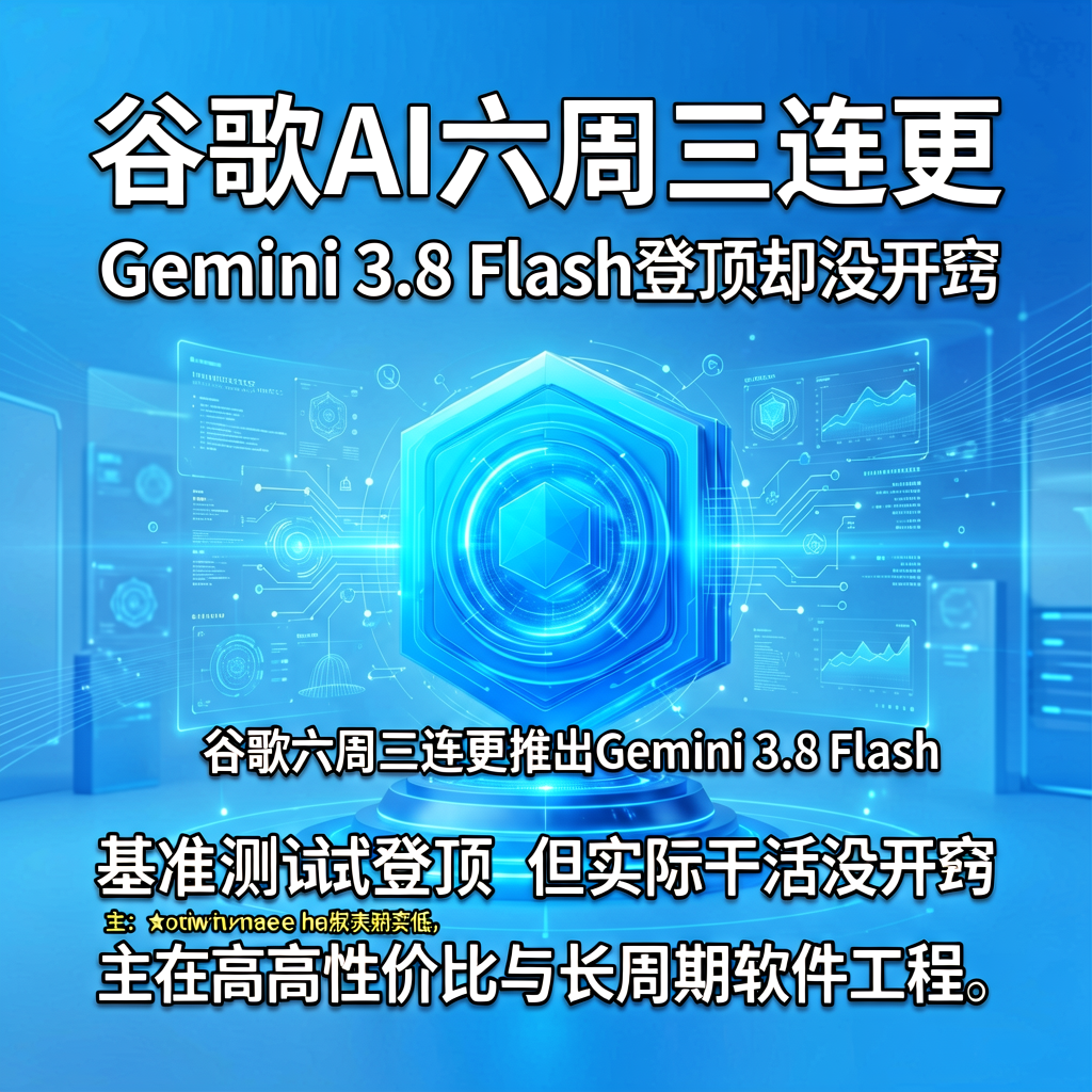谷歌AI六周三连更：Gemini 3.8 Flash登顶却没开窍