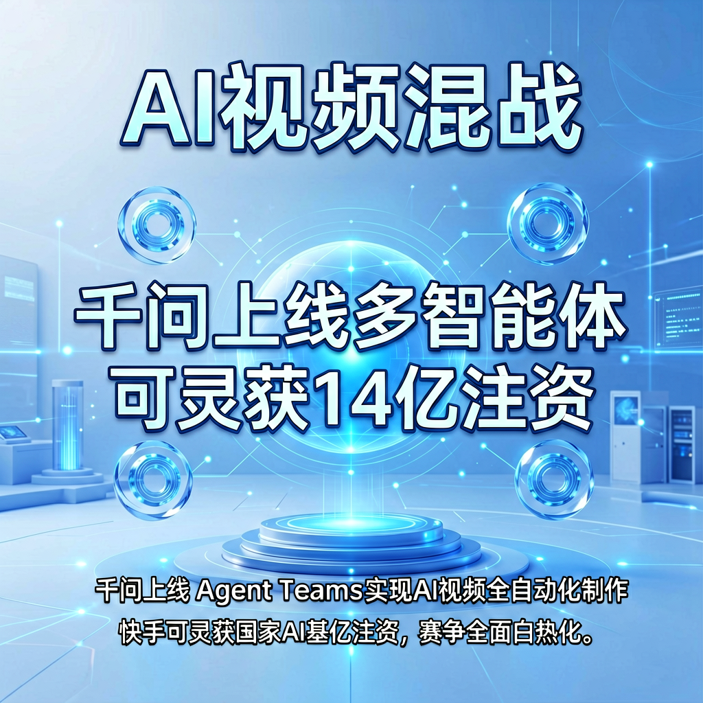 AI视频混战：千问上线多智能体，可灵获14亿注资