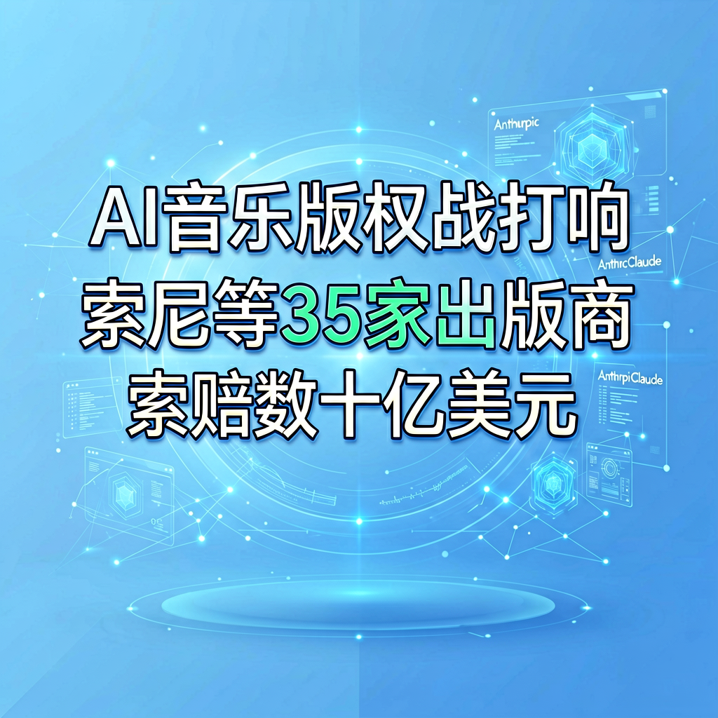 AI音乐版权战打响：索尼等35家出版商索赔数十亿美元