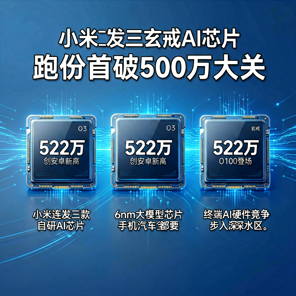 小米连发三款玄戒AI芯片，跑分首破500万大关