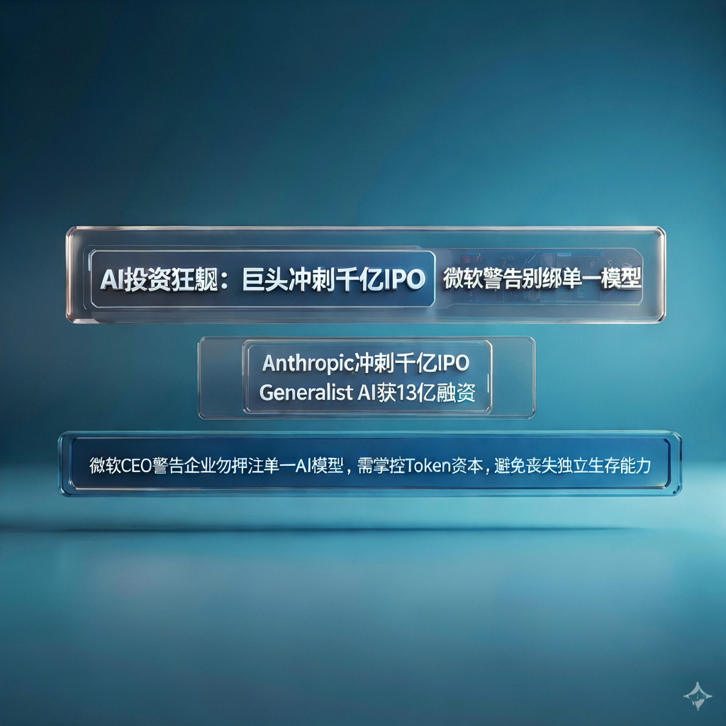 AI投资狂飙：巨头冲刺千亿IPO，微软警告别绑单一模型