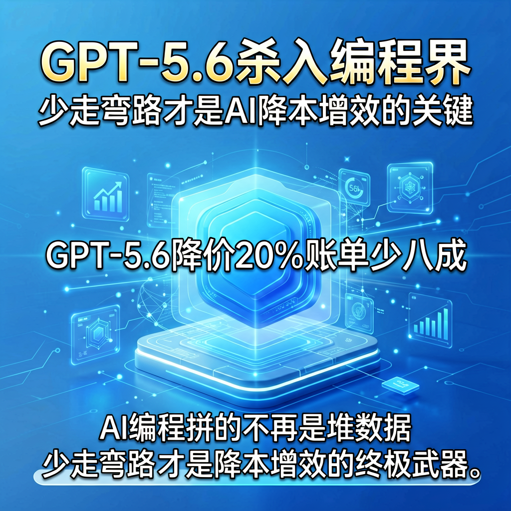 GPT-5.6杀入编程界：少走弯路才是AI降本增效的关键