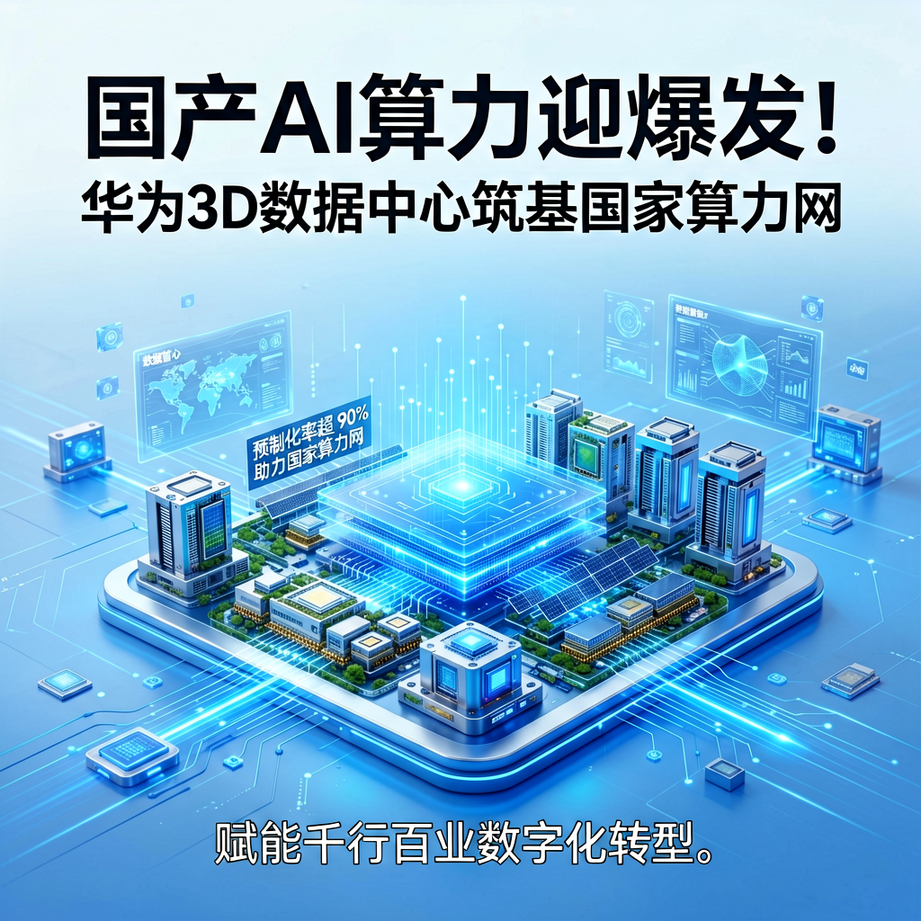 国产AI算力迎爆发！华为3D数据中心筑基国家算力网