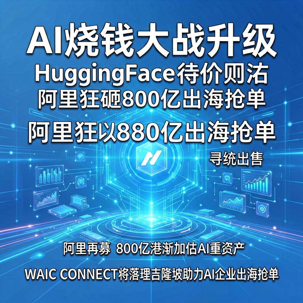 AI烧钱大战升级：HuggingFace待价而沽，阿里狂砸800亿出海抢单