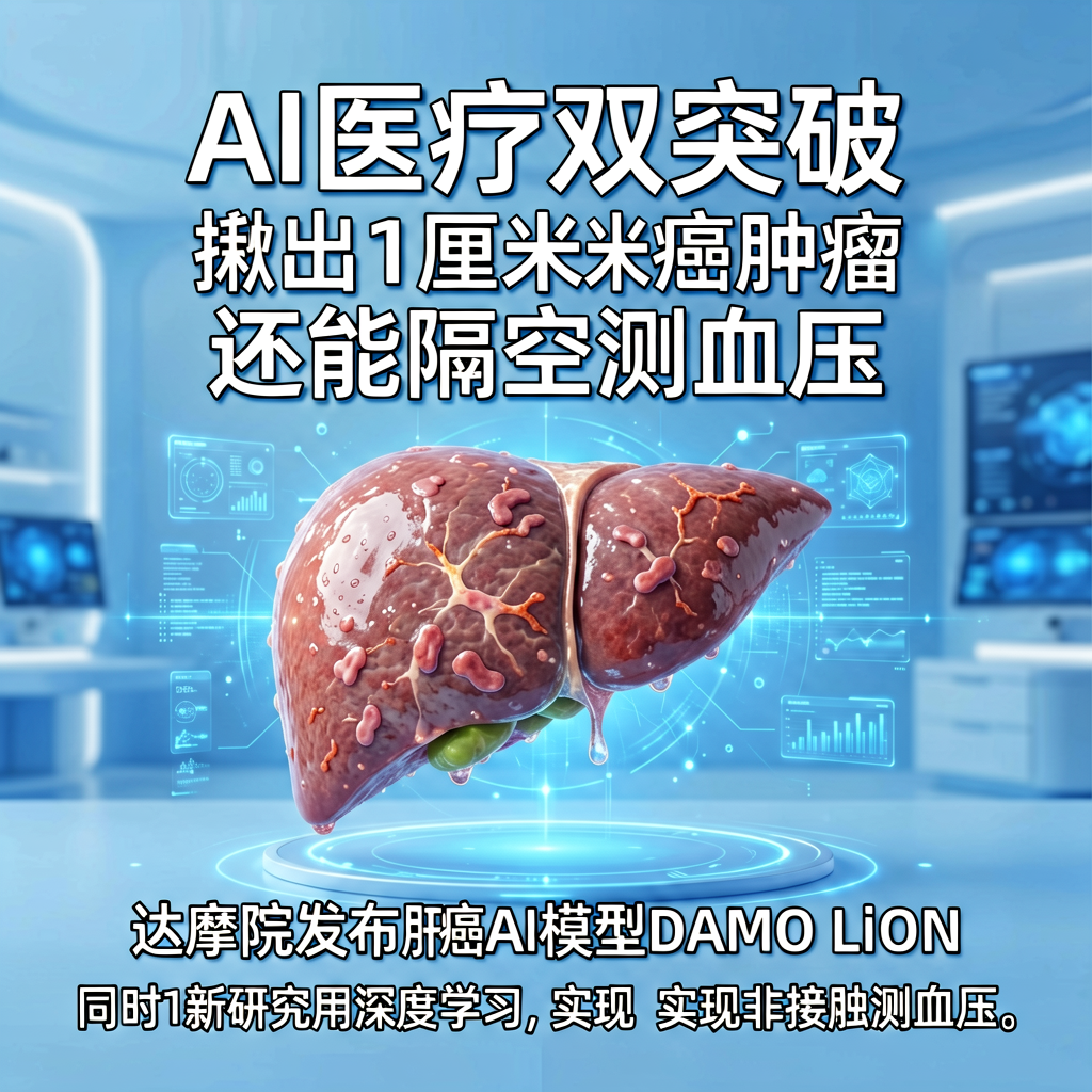 AI医疗双突破：揪出1厘米肝癌肿瘤，还能隔空测血压