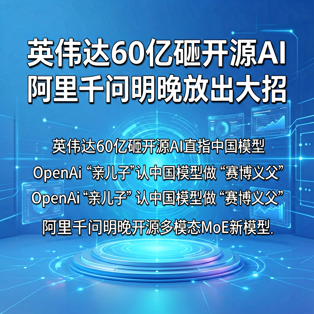 英伟达60亿砸开源AI，阿里千问明晚放出大招