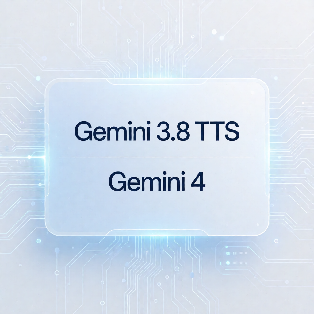 谷歌发布Gemini 3.8 TTS模型，AI旗舰Gemini 4即将登场
