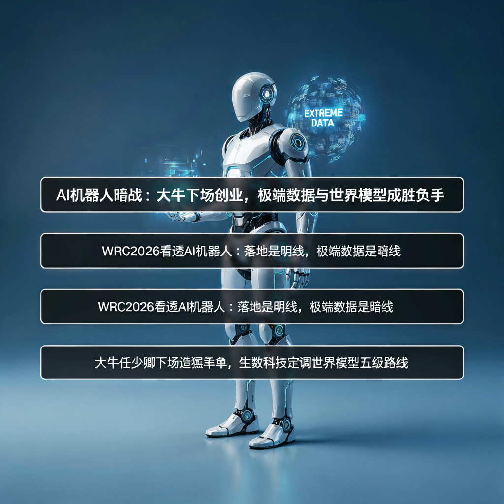 AI机器人暗战：大牛下场创业，极端数据与世界模型成胜负手