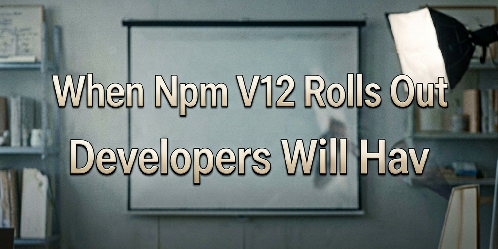 Title: When Npm V12 Rolls Out, Developers Will Have to Rethink Thei...