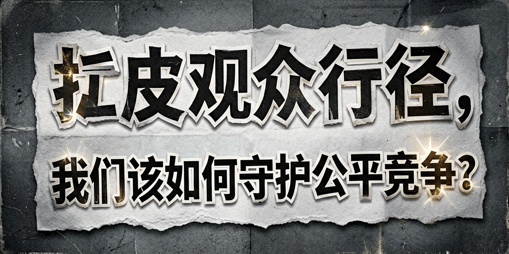 标题:扒皮观众行径,我们该如何守护公平竞争?